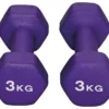 Opti Neoprene Dumbbell Set - 2 x 3kg - Image 2